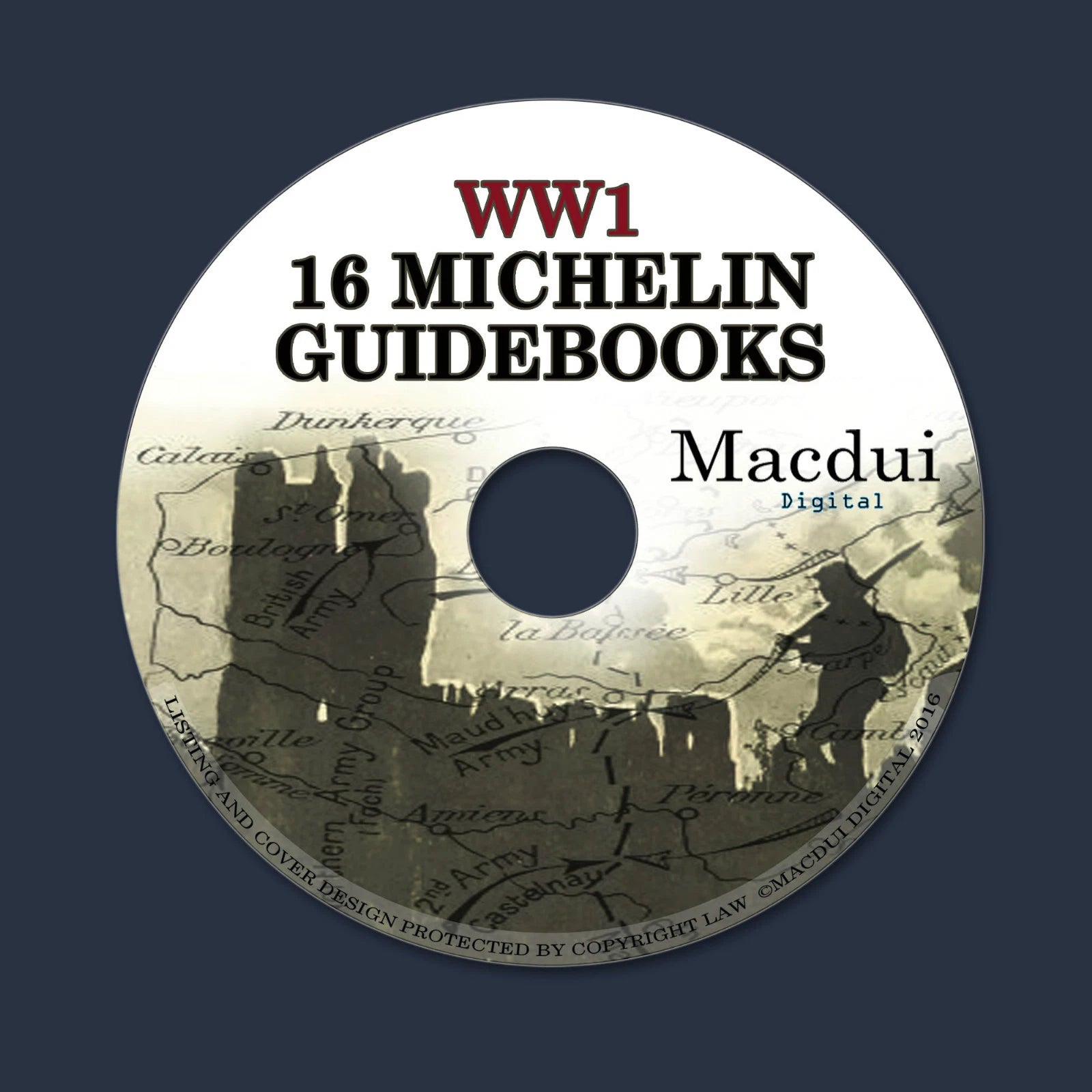 16 Vintage Michelin Guides to the Battlefields WW1 World War 1 PDF e-Book
